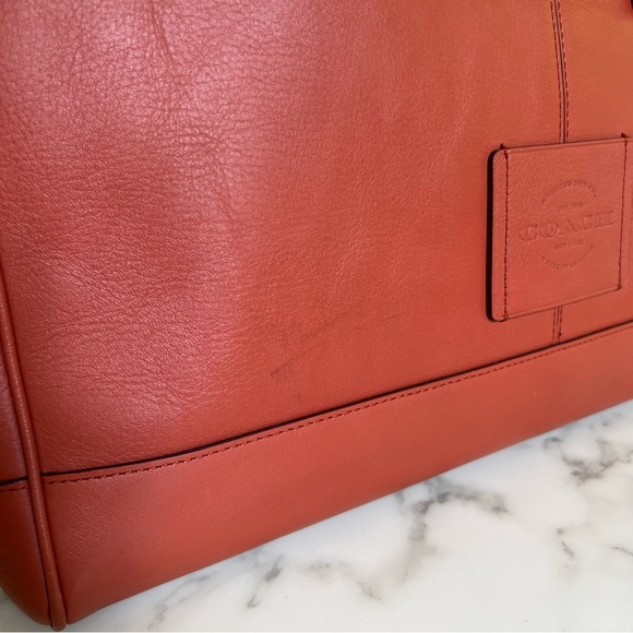 Coach Hudson Messenger Crossbody Laptop Bag Terracotta Leather - Picture 7 of 16